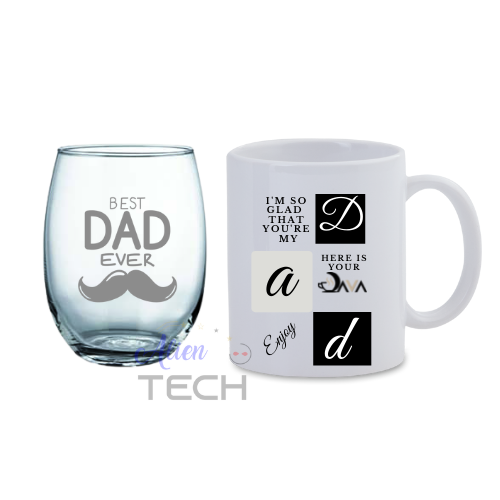 Dad glass and mug set