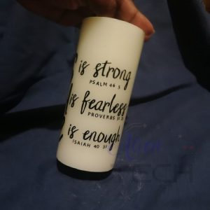 SHE Bible Verse Candle