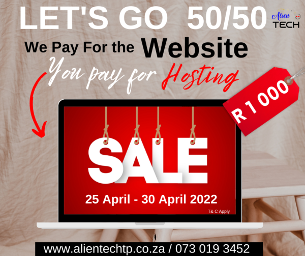 Let's go 50/50 on your Website